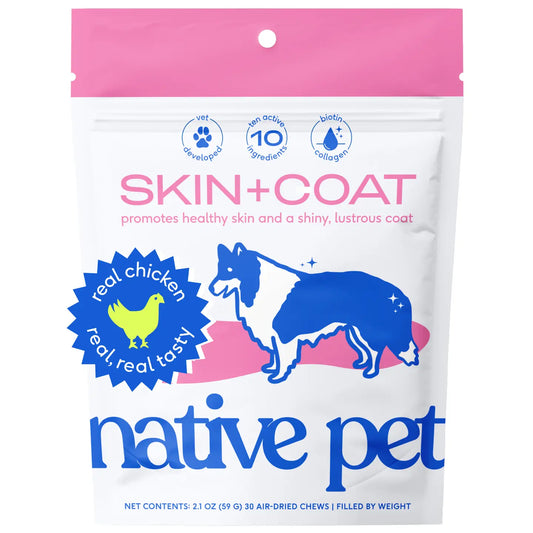 Skin + Coat Chews, Skin & Coat Supplement For Dogs 30ct