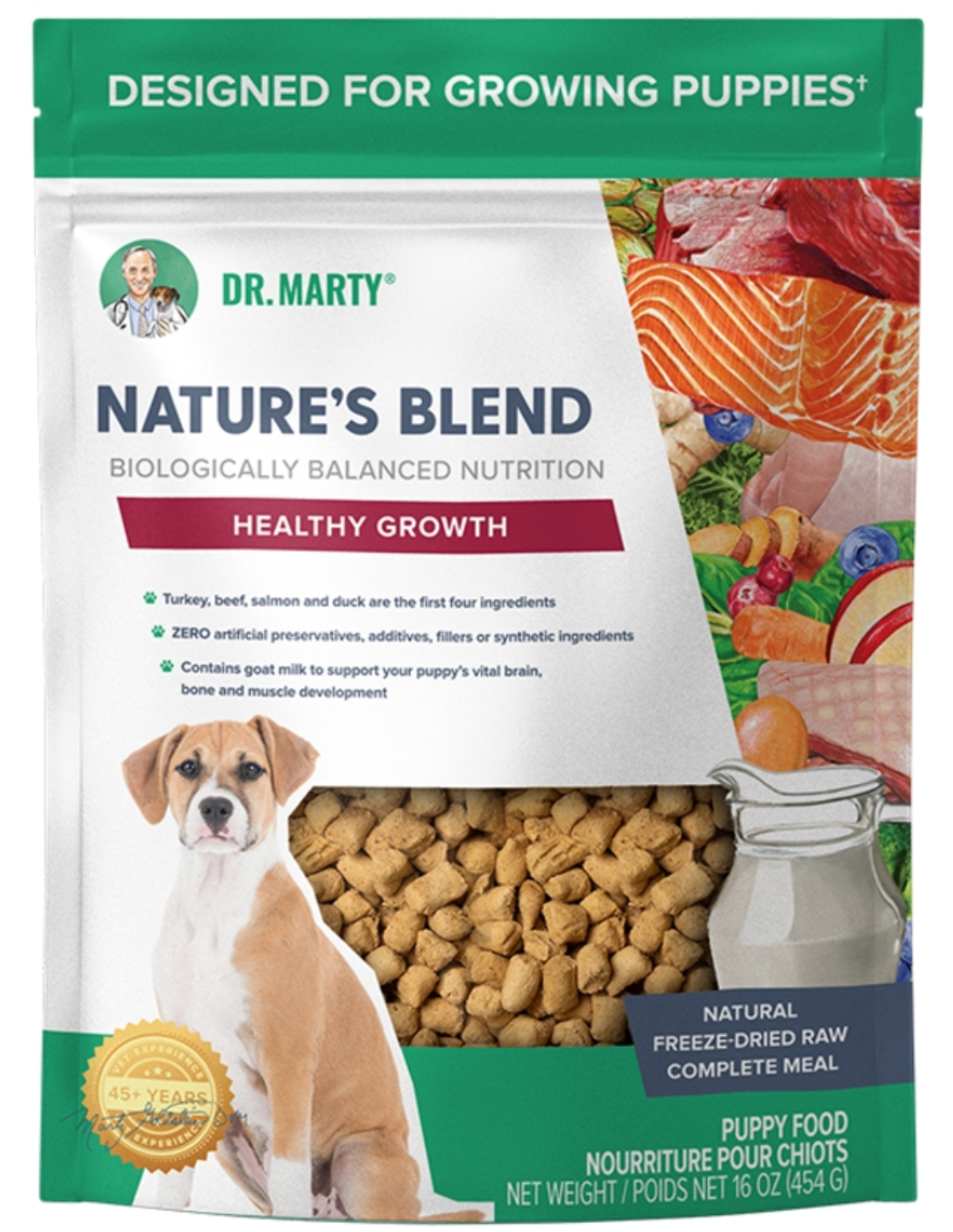 DR. MARTY DOG FREEZE-DRIED NATURE'S BLEND HEALTHY GROWTH 16OZ
