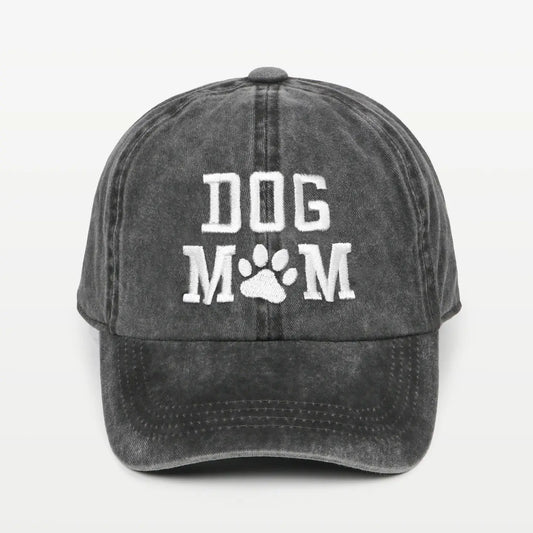 "Dog Mom" Embroidered Baseball Cap