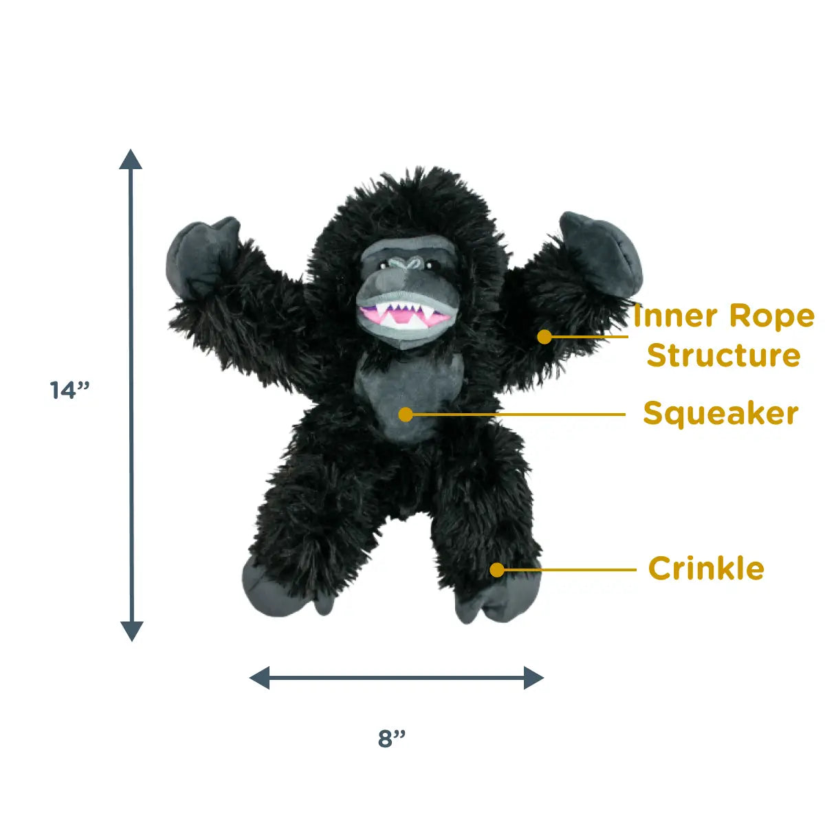 Gorilla Rope Body Dog Toy