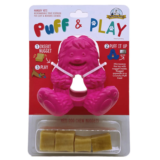 Yeti Dog Chew Puff & Play Hangry Yeti Pink