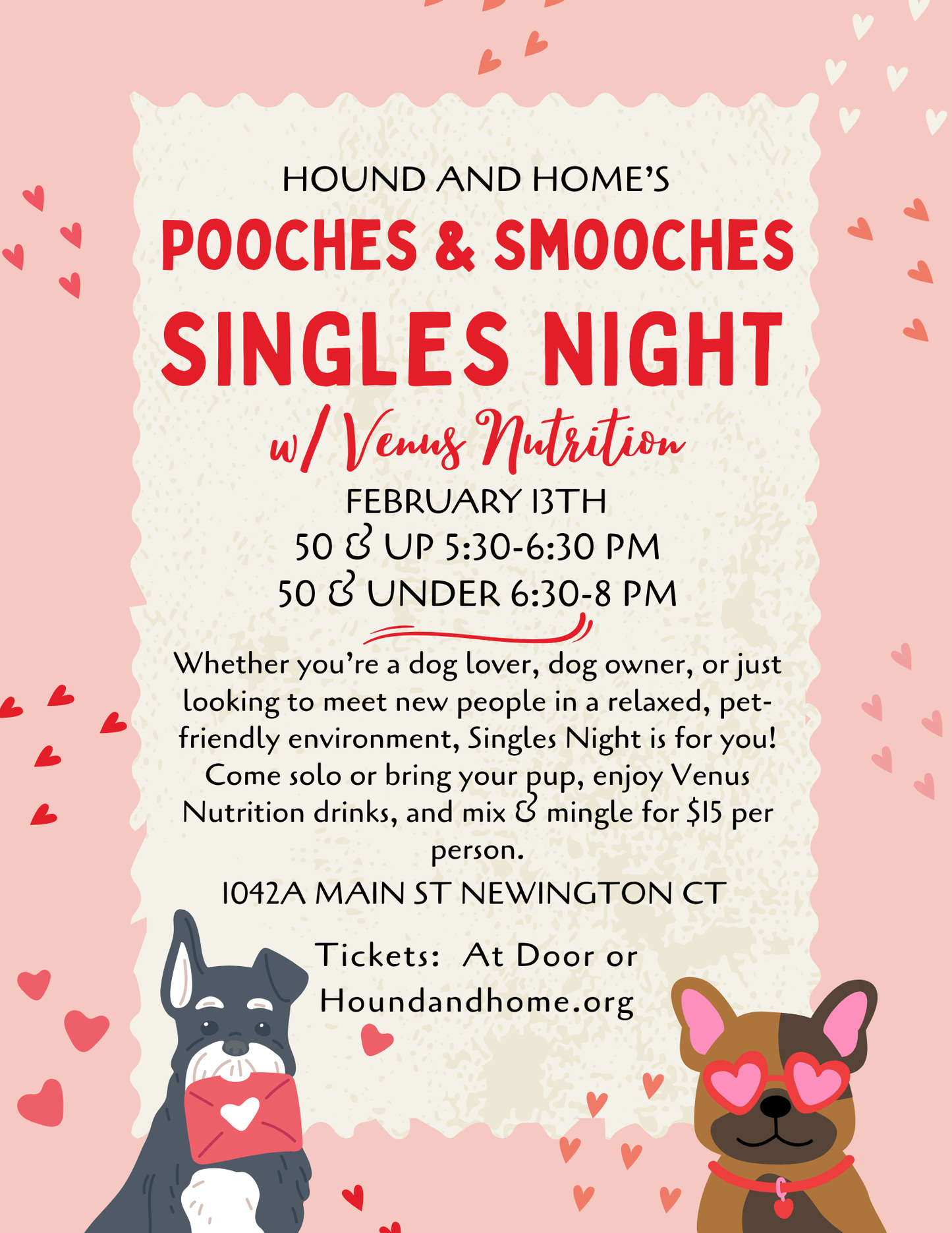 Pooches & Smooches Singles Night