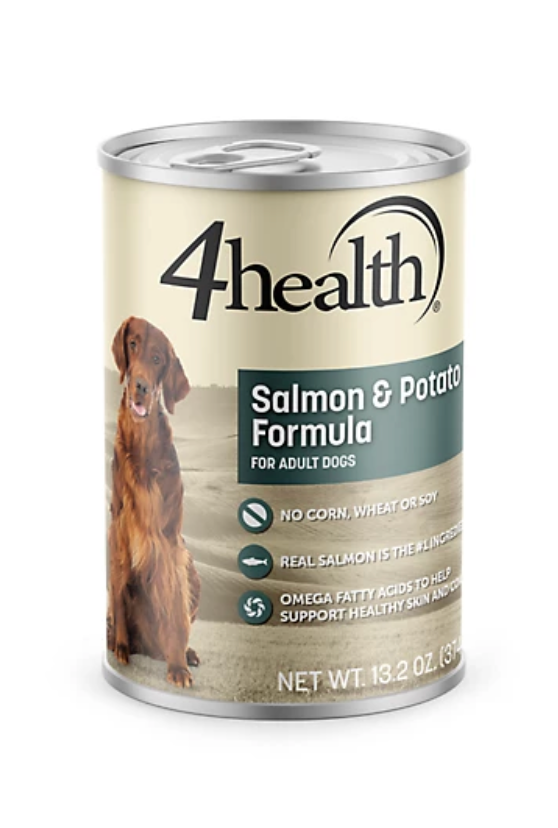 4health with Wholesome Grains Adult Salmon and Potato Recipe Wet Dog Food, 13.2 oz.