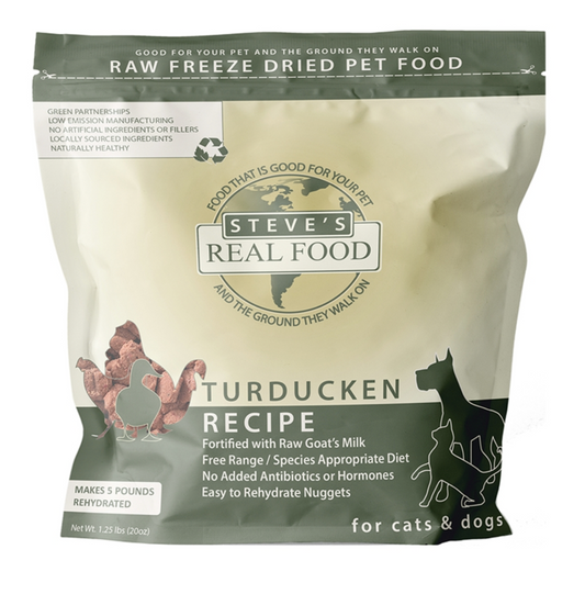 STEVE'S REAL FOOD DOG & CAT FREEZE-DRIED TURDUCKEN NUGGETS 1.25LBS