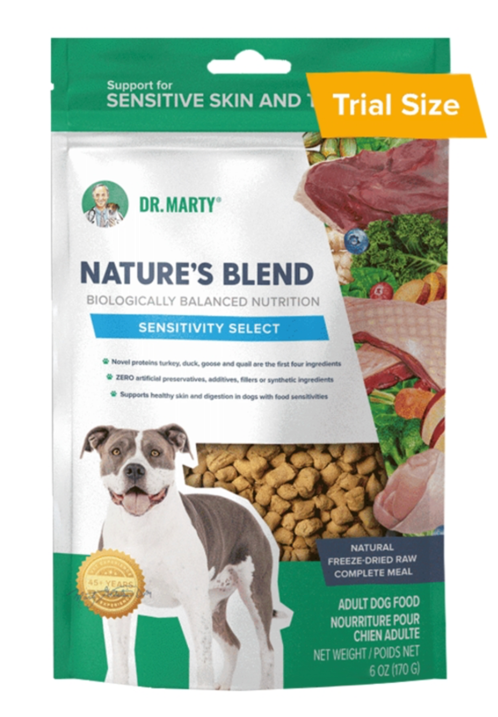 DR. MARTY DOG FREEZE-DRIED NATURE'S BLEND SENSITIVITY SELECT 6OZ
