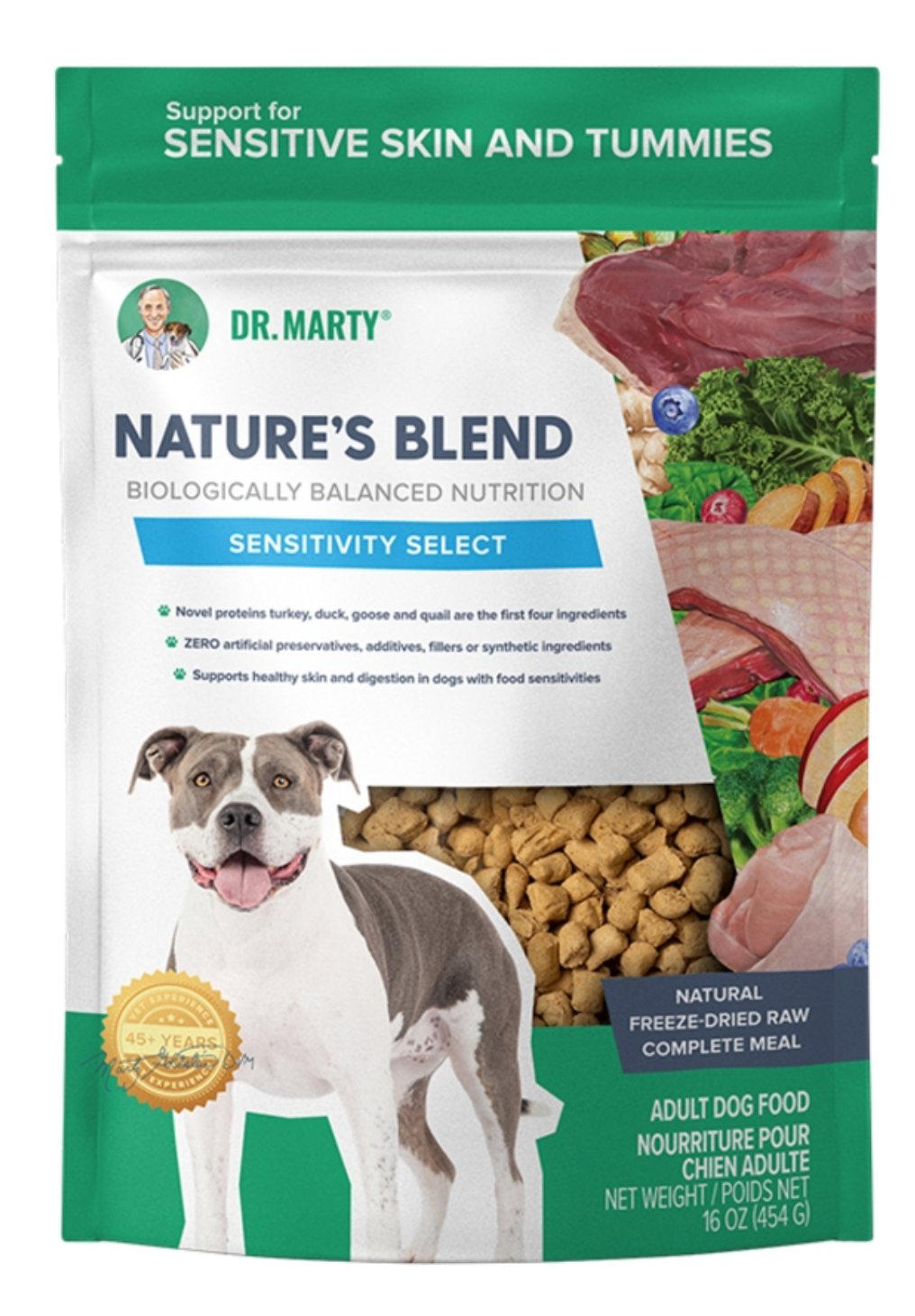 DR. MARTY DOG FREEZE-DRIED NATURE'S BLEND SENSITIVITY SELECT 16OZ