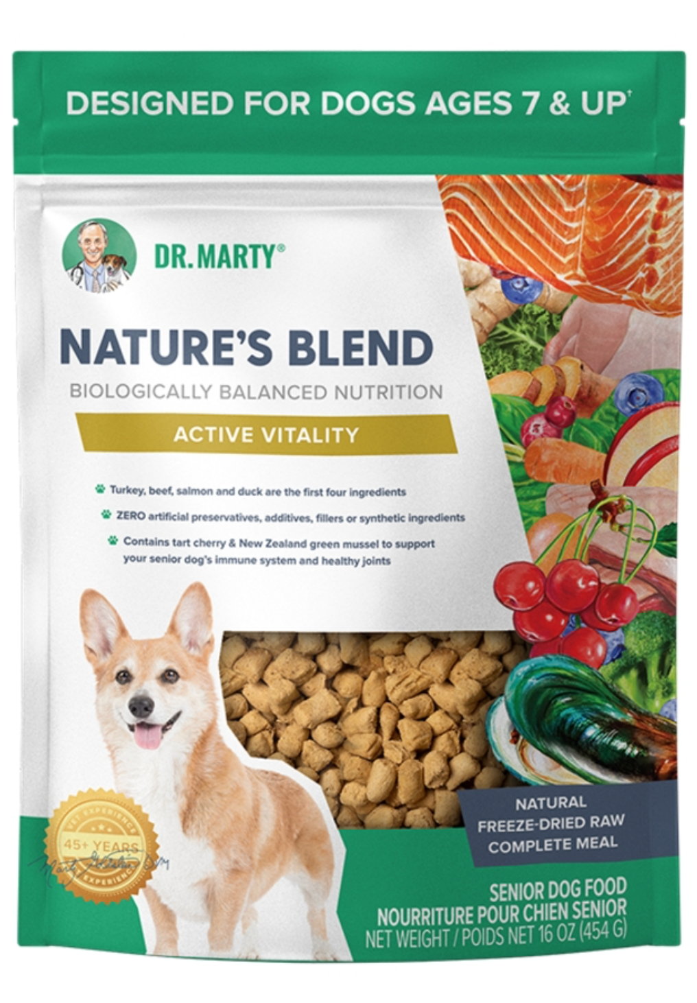 DR. MARTY DOG FREEZE-DRIED NATURE'S BLEND ACTIVE VITALITY 16OZ