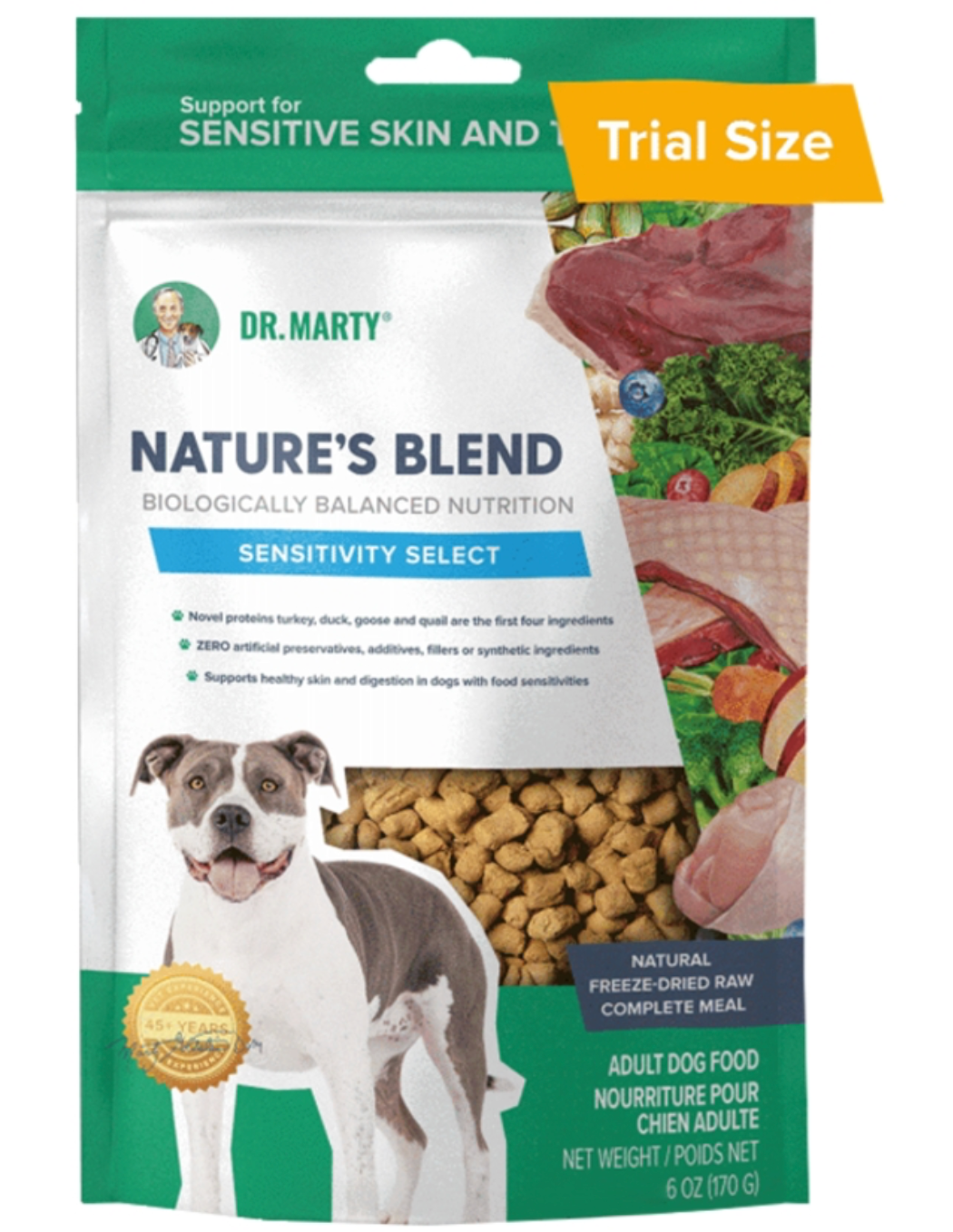 DR. MARTY DOG FREEZE-DRIED NATURE'S BLEND SENSITIVITY SELECT 6OZ