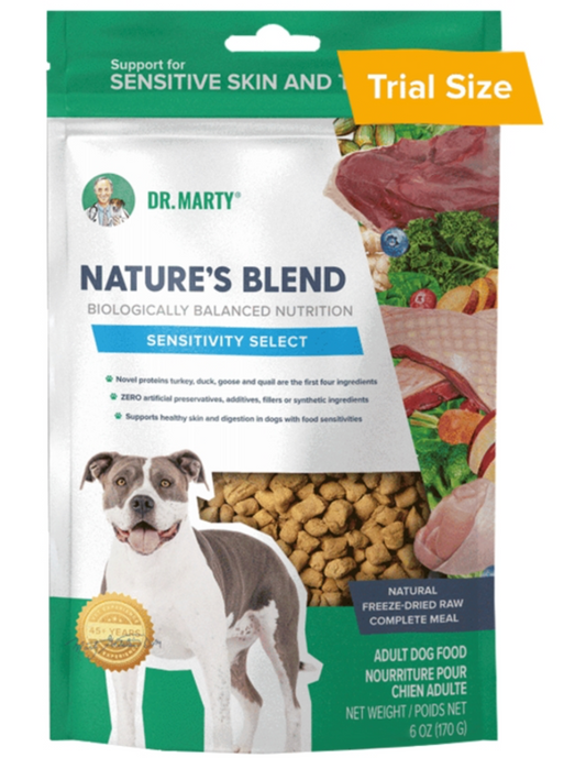 DR. MARTY DOG FREEZE-DRIED NATURE'S BLEND SENSITIVITY SELECT 6OZ