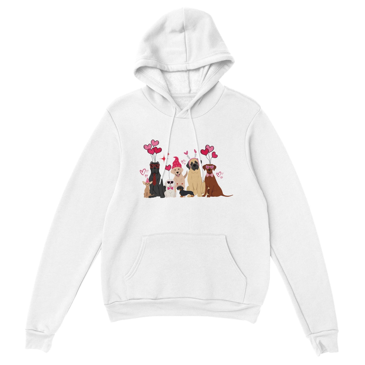Valentines Dogs Classic Unisex Pullover Hoodie